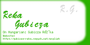 reka gubicza business card